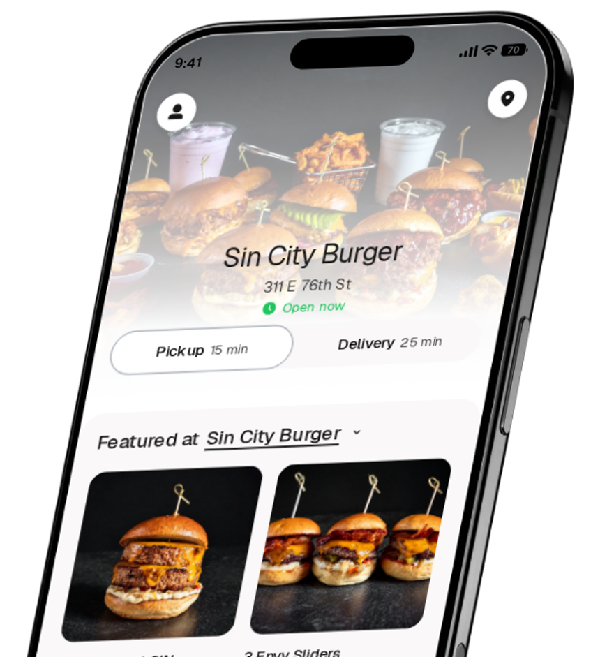 Sin City Burger app preview