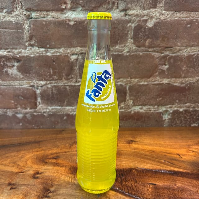 Glass Yellow Fanta.