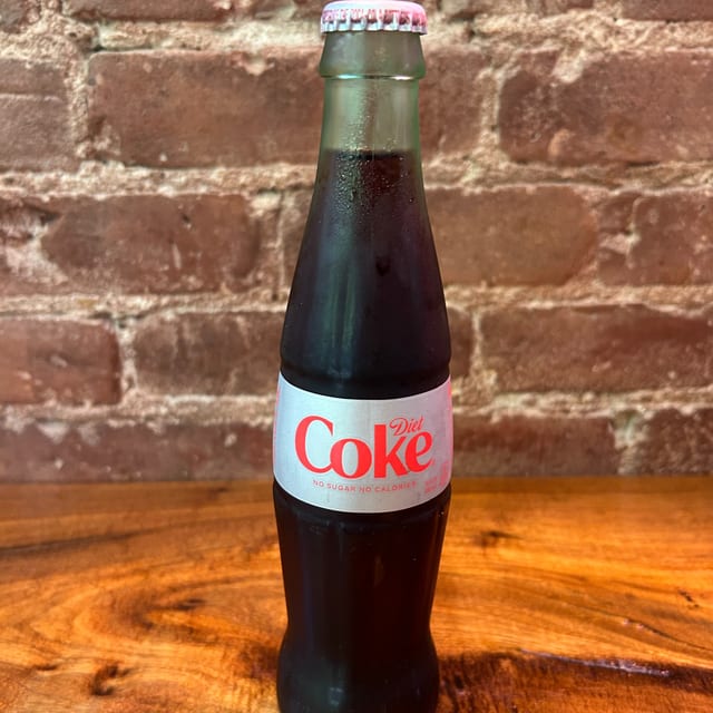 Glass Diet Coke.